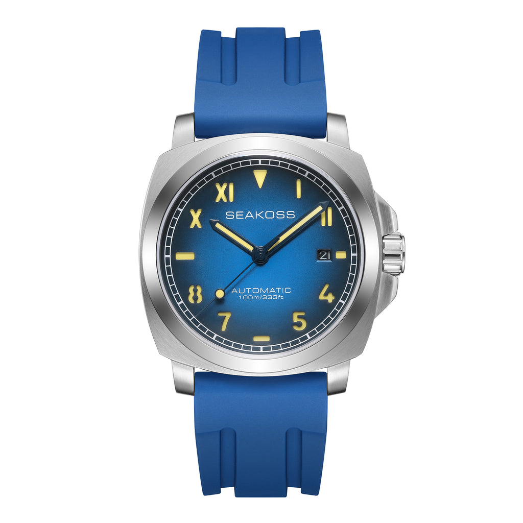 EAKOSS 40mm Automatic Mechanical Watch for Men – Seagull ST1612 Movement, Sapphire Crystal, 10ATM Waterproof, Luminous Date Display