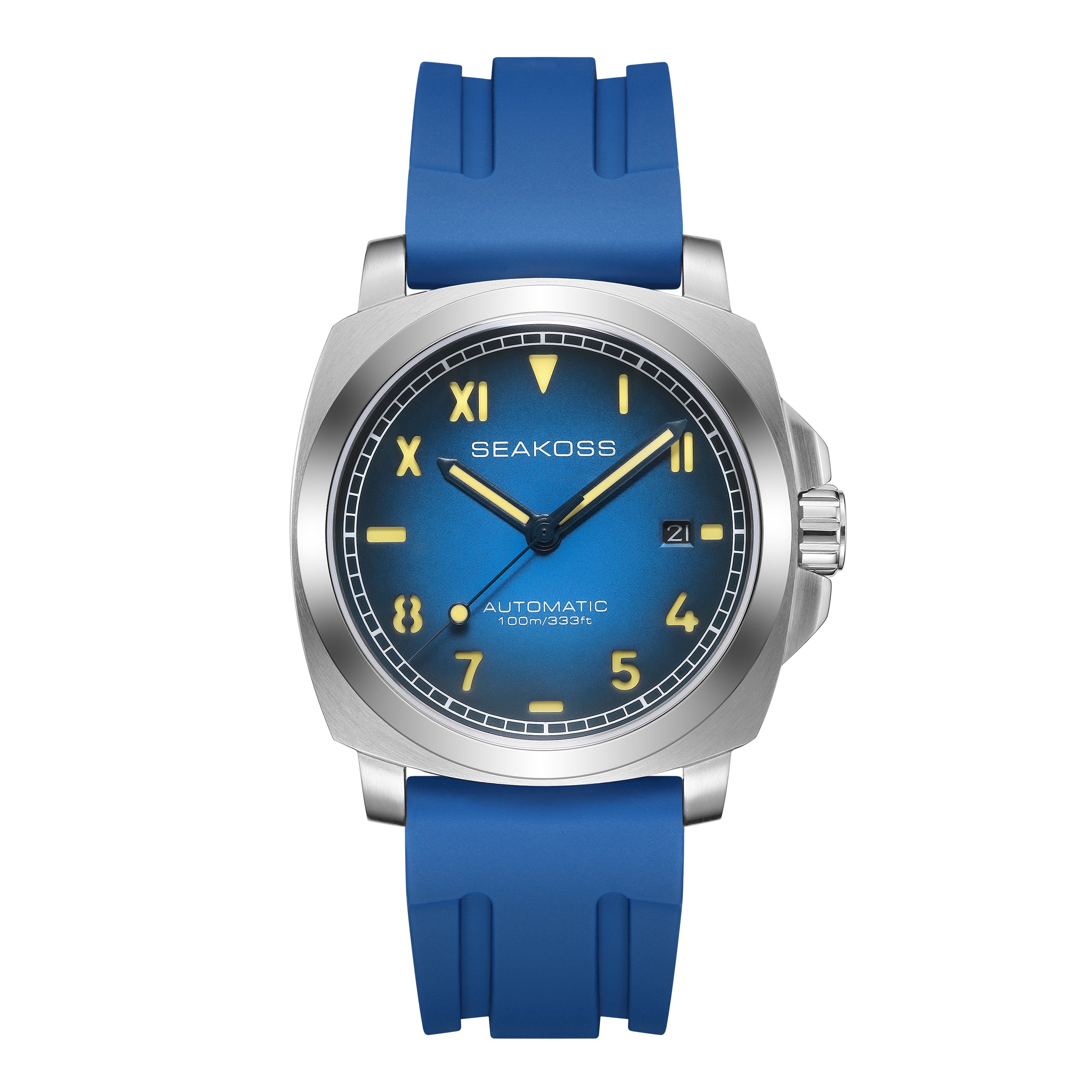EAKOSS 40mm Automatic Mechanical Watch for Men – Seagull ST1612 Movement, Sapphire Crystal, 10ATM Waterproof, Luminous Date Display