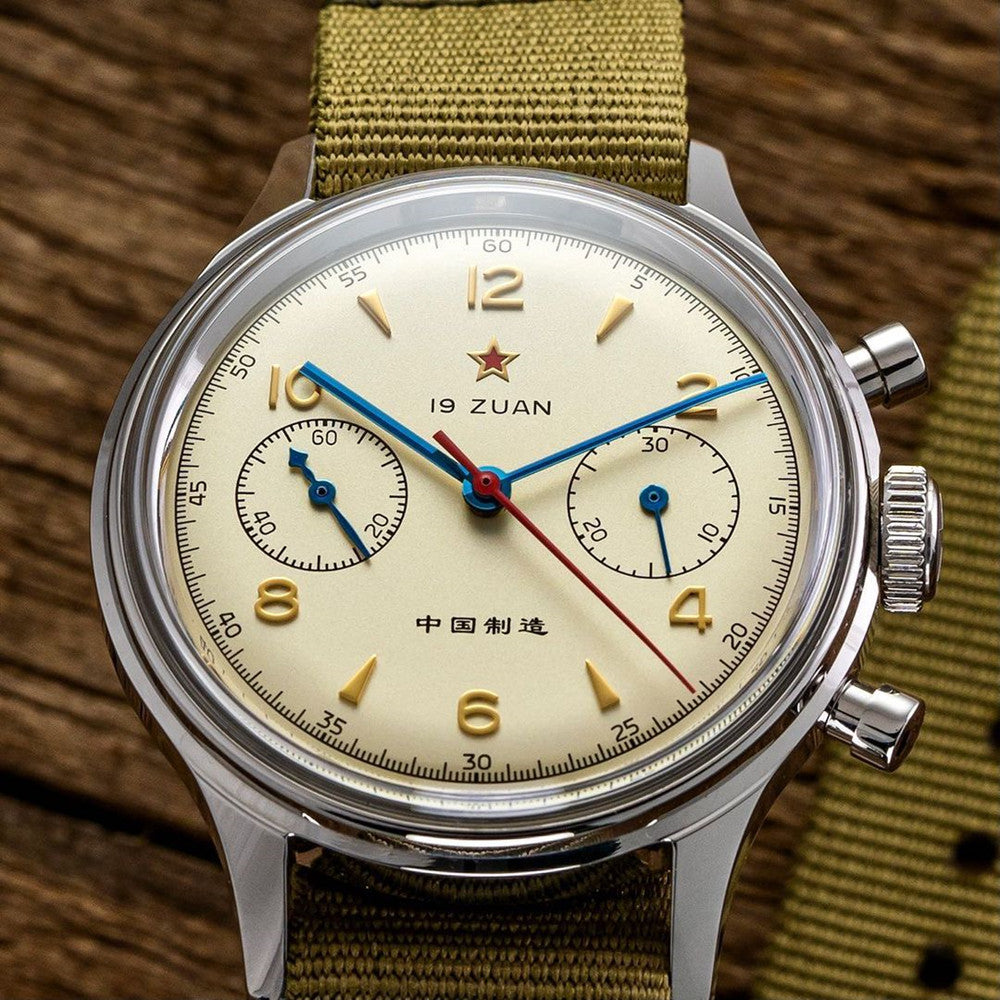 SEAKOSS Seagull 1963 38mm Acrylic Glass Men Pilot Chronograph Mechanical Watches ST1901 Movement No Gooseneck