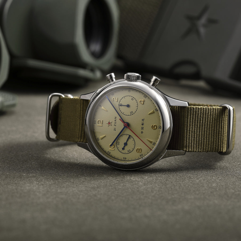 SEAKOSS 38mm Seagull 1963 Pilot Chronograph Watch Men ST1901 Hand Winding Movement Sapphire Glass Mechanical Wristwatches