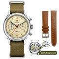 SEAKOSS Seagull 1963 Chronograph 38mm Sapphire Pilots ST1901 Hand Winding Movement Men's Mechanical Watches