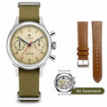 SEAKOSS 38mm Seagull 1963 Pilot Chronograph Watch Men ST1901 Hand Winding Movement Sapphire Glass Mechanical Wristwatches