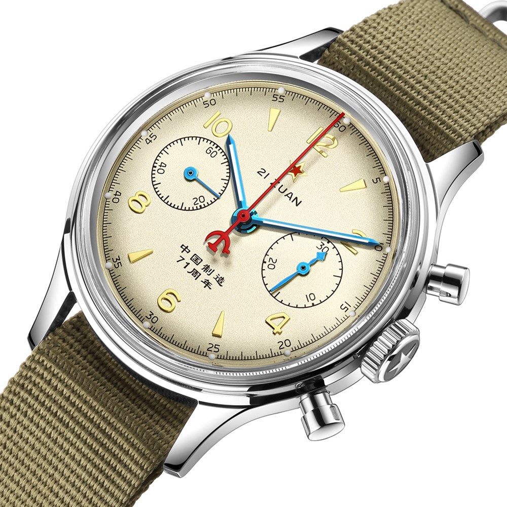 SEAKOSS Seagull 1963 38mm Men Chronograph Watches Acrylic Glass Luminous 71st Anniversary Edition