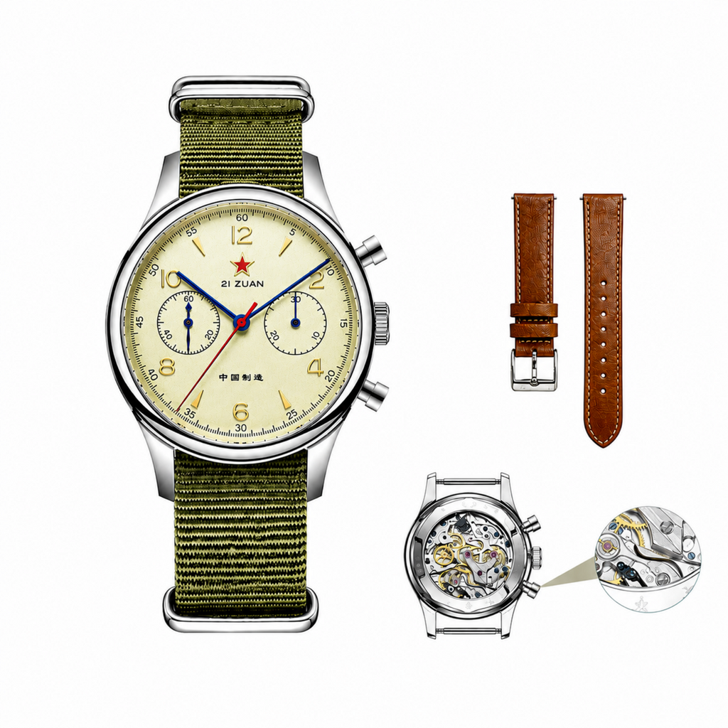 SEAKOSS Seagull 1963 Men's Chronograph Watch 40mm Sapphire Glass ST1901 Movement Mechanical Wrist Watches