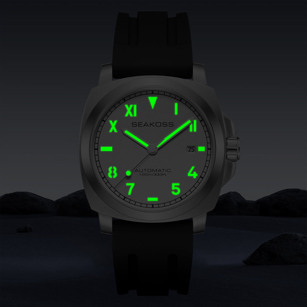 SEAKOSS Luxury Automatic Watch for Men – 40mm Seagull ST1612 Mechanical Movement, Sapphire Crystal, 10ATM Waterproof Sports Watch