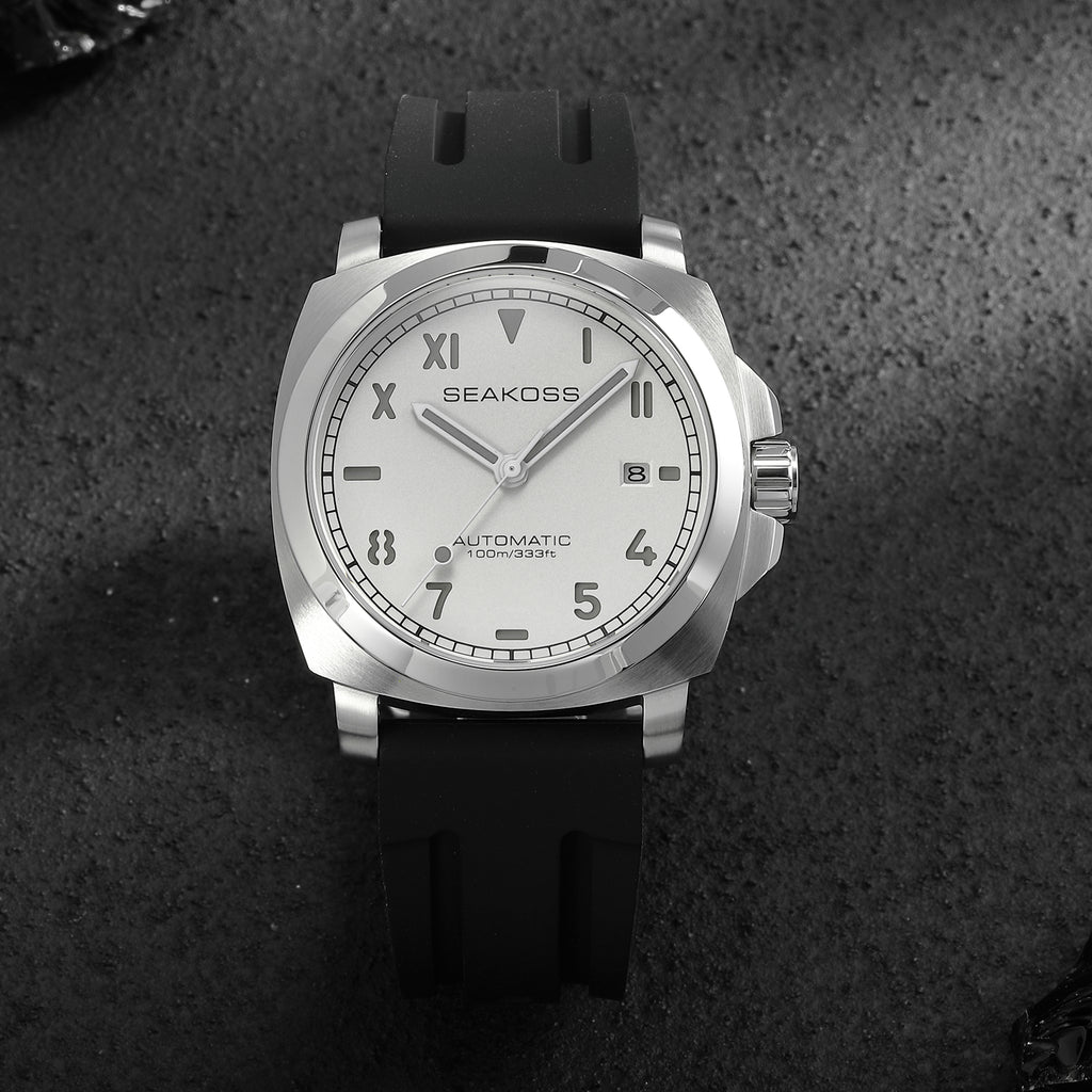 SEAKOSS Luxury Automatic Watch for Men – 40mm Seagull ST1612 Mechanical Movement, Sapphire Crystal, 10ATM Waterproof Sports Watch