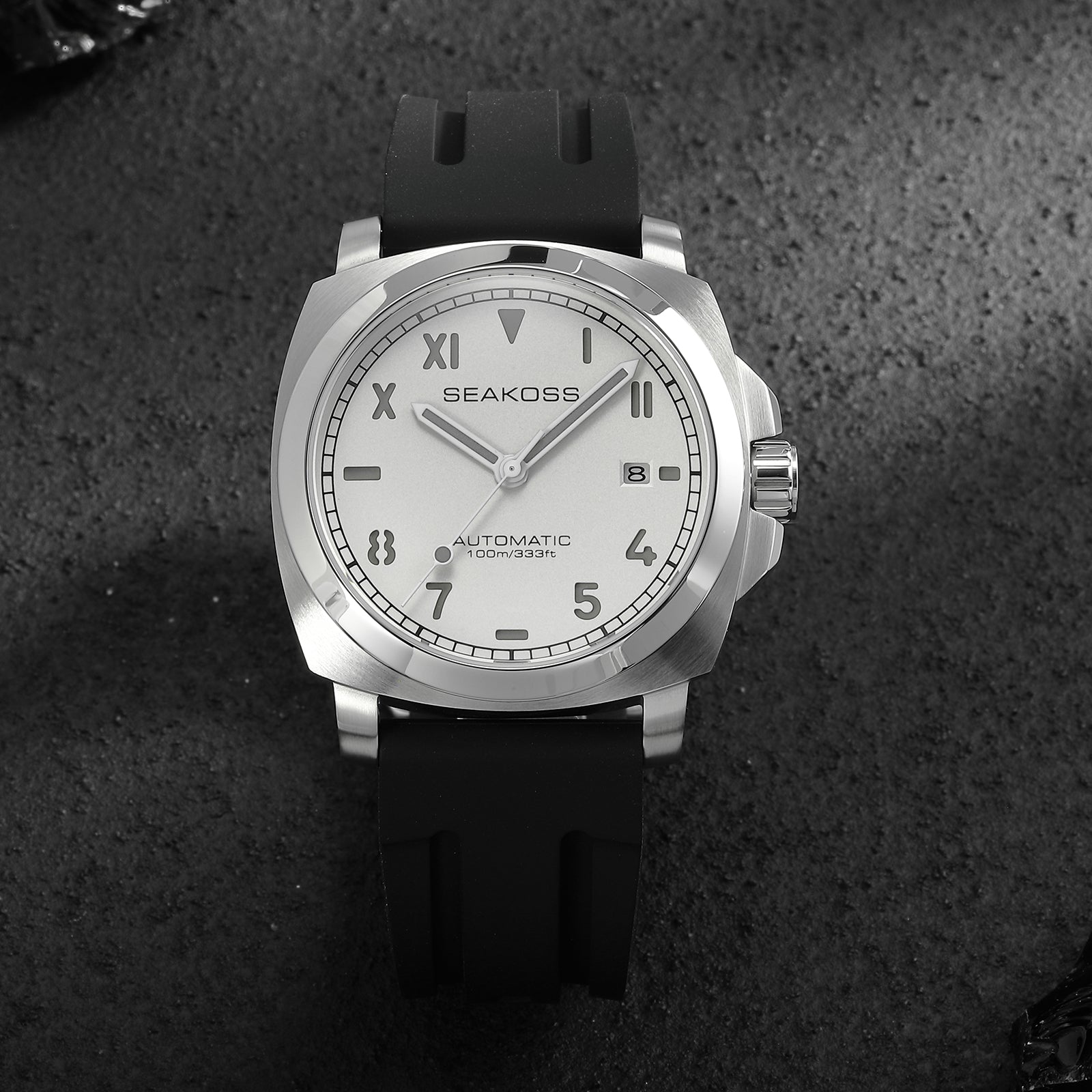SEAKOSS Luxury Automatic Watch for Men – 40mm Seagull ST1612 Mechanical Movement, Sapphire Crystal, 10ATM Waterproof Sports Watch