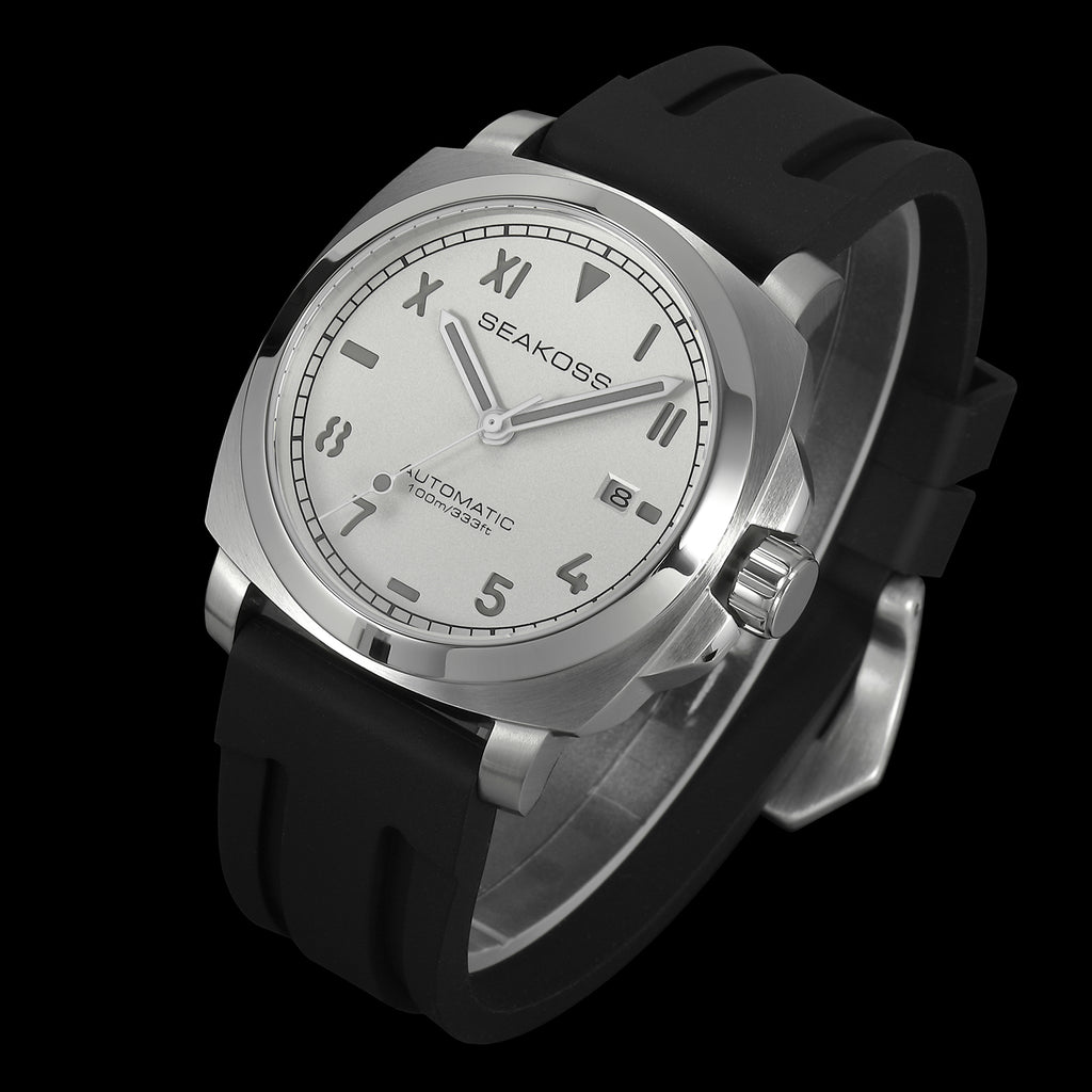 SEAKOSS Luxury Automatic Watch for Men – 40mm Seagull ST1612 Mechanical Movement, Sapphire Crystal, 10ATM Waterproof Sports Watch