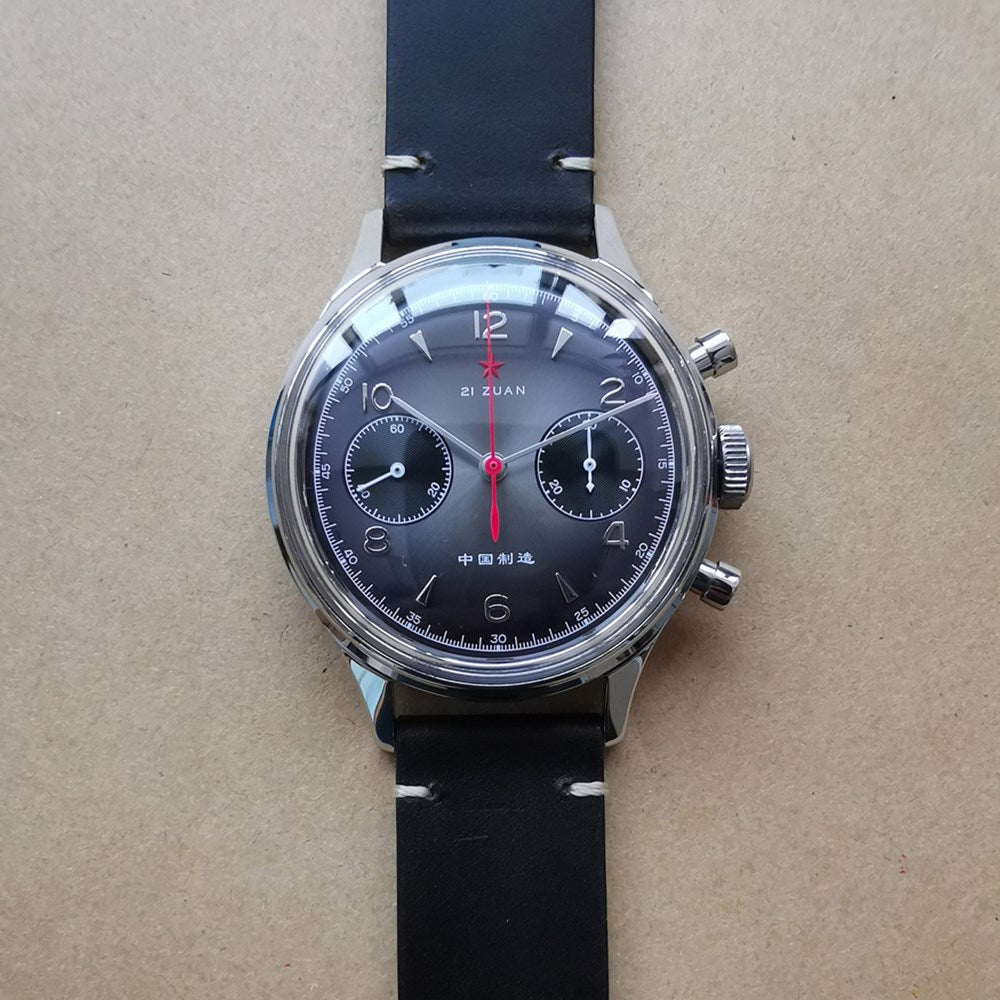 SEAKOSS 38mm Grey 1963 Chronograph Watches For Men Seagull ST1901 Movement Sapphire Pilot Military Mechanical Wristwatches