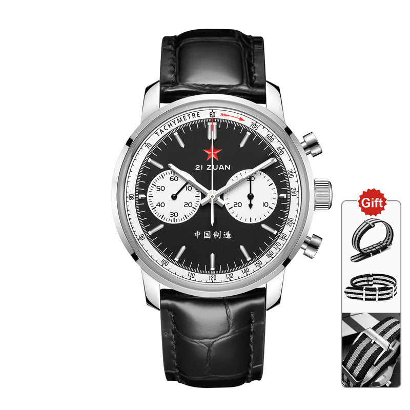 SEAKOSS 42mm 1963 Chronograph Watches Men 1963 Hand Winding Seagull Movement Sappire Super Luminous Mechanical Wristwatches