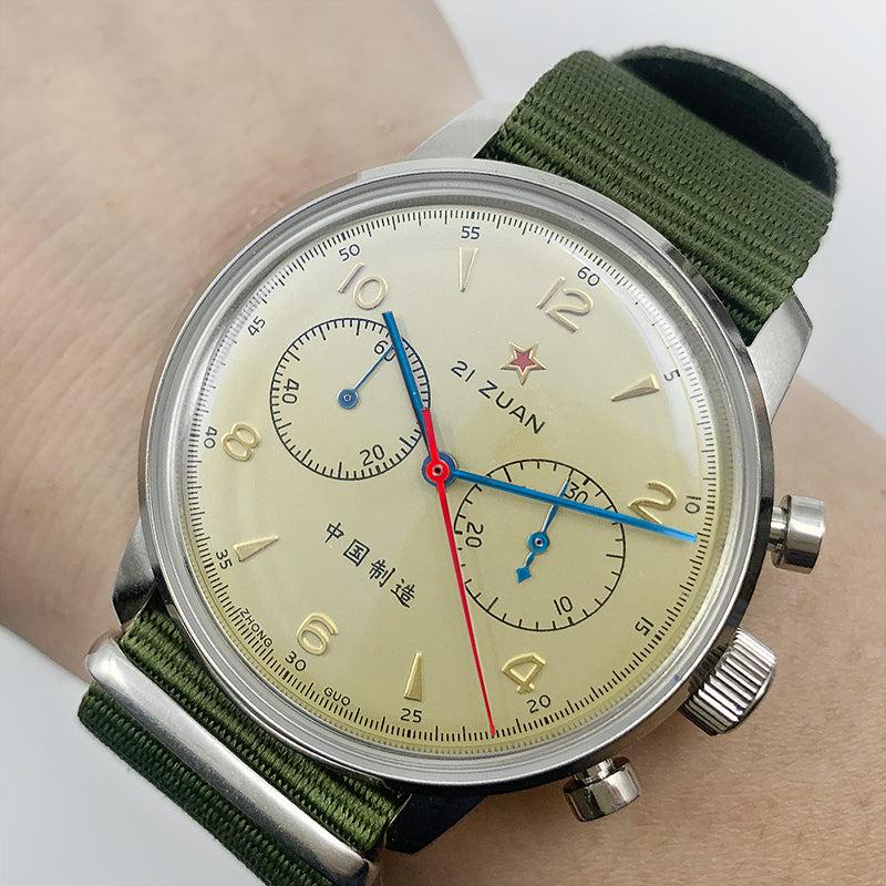 SEAKOSS 42mm 1963 Chronograph Men Seagull ST1901 Manual Winding Movement 3D Dome Sapphire Mirror Chrono Mechanical Watches