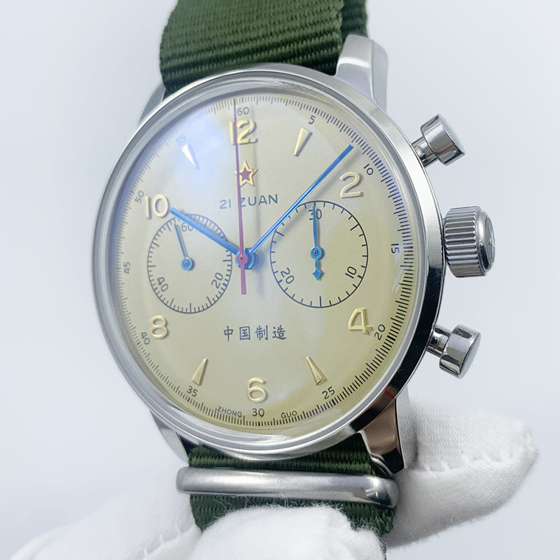SEAKOSS 42mm 1963 Chronograph Men Seagull ST1901 Manual Winding Movement 3D Dome Sapphire Mirror Chrono Mechanical Watches