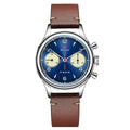SEAKOSS 38mm Men 1963 Chronograph Watches Seagull ST1901 Movement Sapphire  Mechanical Wristwatches Deep BlueColor