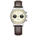 SEAKOSS 38mm Men 1963 Chronograph Watches Seagull ST1901 Movement Sapphire Mechanical Wristwatches Yellow Color