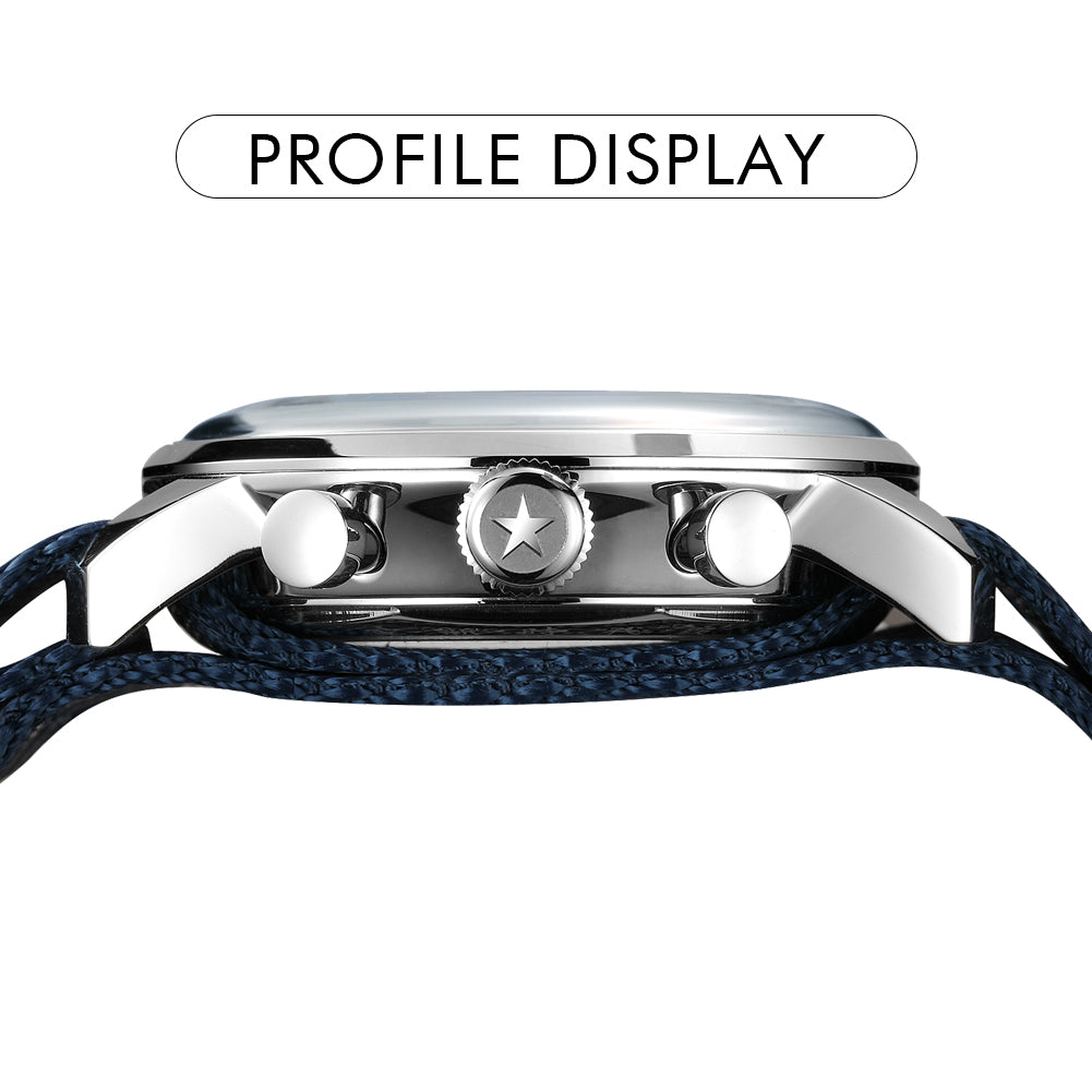 SEAKOSS Panda Seagull 1963 42mm Chronograph 3D Dome Hardlex Glass Men Pilot Seagull ST1901 Movement Mechanical Watches