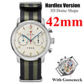 SEAKOSS Men's 42mm Seagull 1963 Chronograph ST1901 Hand Winding Movement 3D Dome Sapphire / 3D Dome Hardlex Glass Mechanical Watches