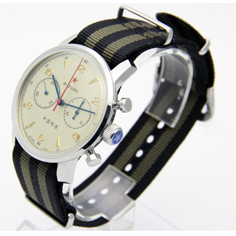 SEAKOSS Men's 42mm Seagull 1963 Chronograph ST1901 Hand Winding Movement 3D Dome Sapphire / 3D Dome Hardlex Glass Mechanical Watches