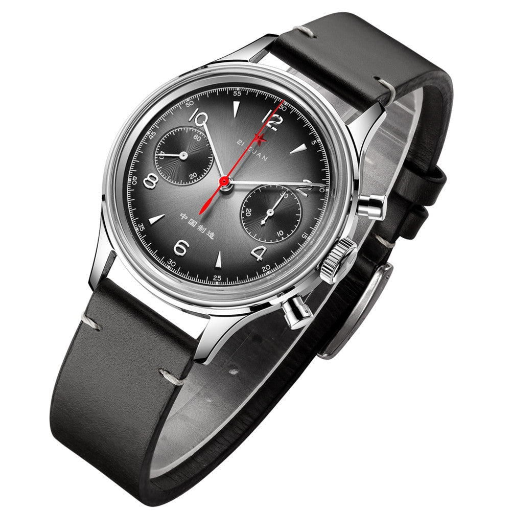 SEAKOSS 38mm Grey 1963 Chronograph Watches For Men Seagull ST1901 Movement Sapphire Pilot Military Mechanical Wristwatches