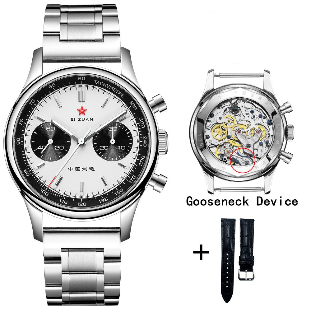 SEAKOSS Seagull 1963 Chronograph 40mm Sapphire Glass Men Pilot ST1901 Movement Mechanical Watches With Gooseneck