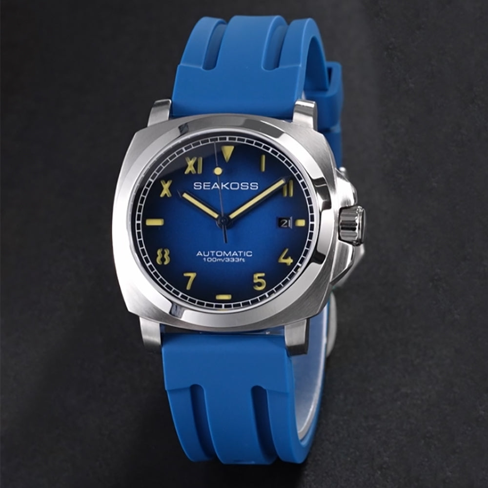 EAKOSS 40mm Automatic Mechanical Watch for Men – Seagull ST1612 Movement, Sapphire Crystal, 10ATM Waterproof, Luminous Date Display