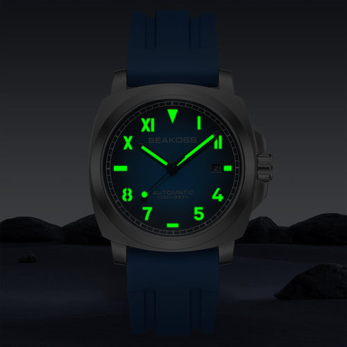 SEAKOSS 40mm Automatic Mechanical Watch for Men – Seagull ST1612 Movement Sapphire Crystal 10ATM Waterproof Luminous Date Display