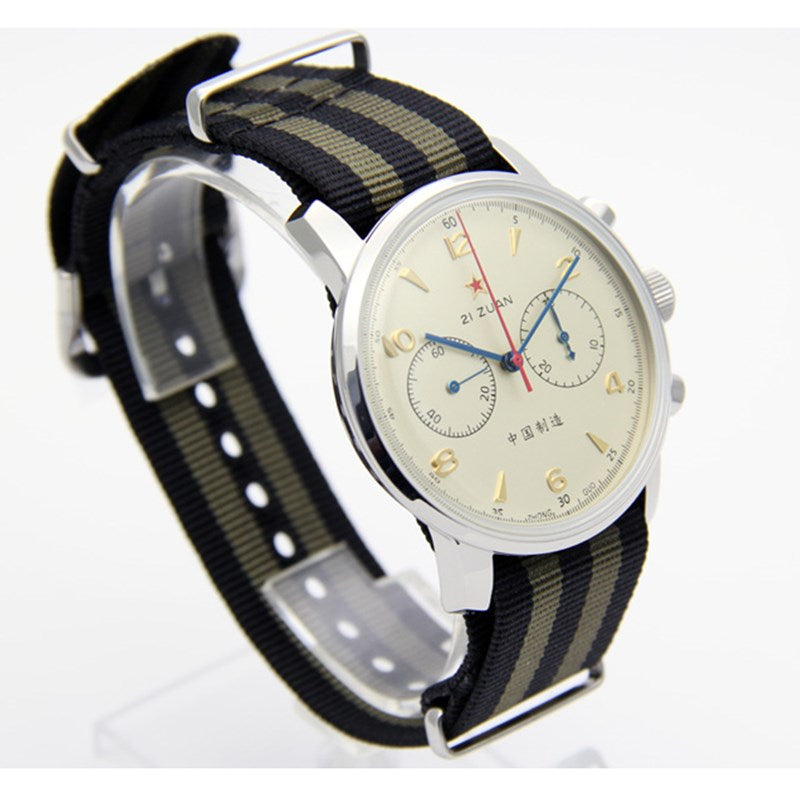 SEAKOSS Men's 42mm Seagull 1963 Chronograph ST1901 Hand Winding Movement 3D Dome Sapphire / 3D Dome Hardlex Glass Mechanical Watches
