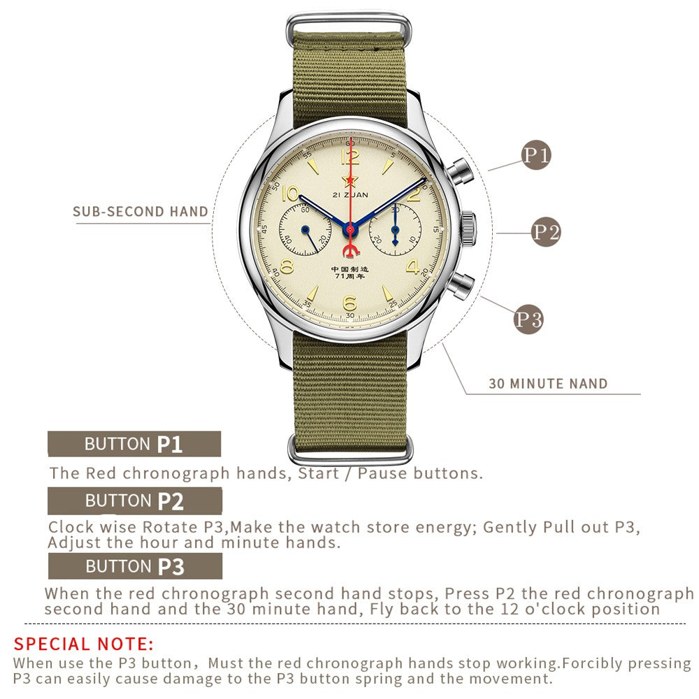 SEAKOSS 1963 Chronograph 38mm Luminous Dial Seagull ST1901 Movement Pilot Hand Winding Men's Chrono Mechanical Watches Sapphire Glass