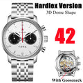 SEAKOSS Panda Seagull 1963 42mm Chronograph 3D Dome Hardlex Glass Men Pilot Seagull ST1901 Movement Mechanical Watches