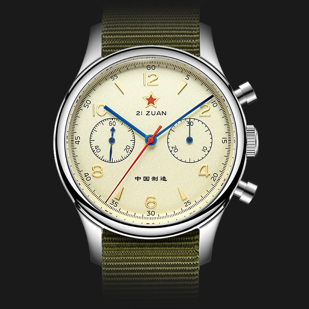 SEAKOSS 40mm Men's 1963 Chronograph Mechanical Watch Sapphire Glass Seagull ST1901 Movement Pilot Air Force Aviation Wristwatches
