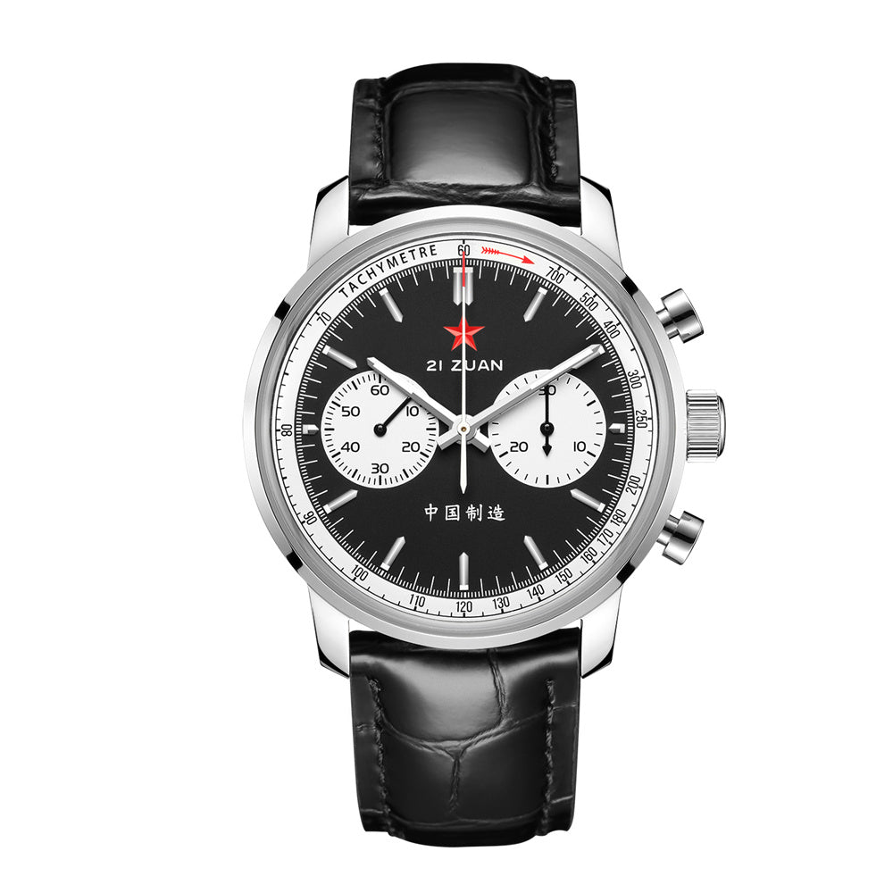 SEAKOSS 42mm 1963 Chronograph Watches Men 1963 Hand Winding Seagull Movement Sappire Super Luminous Mechanical Wristwatches