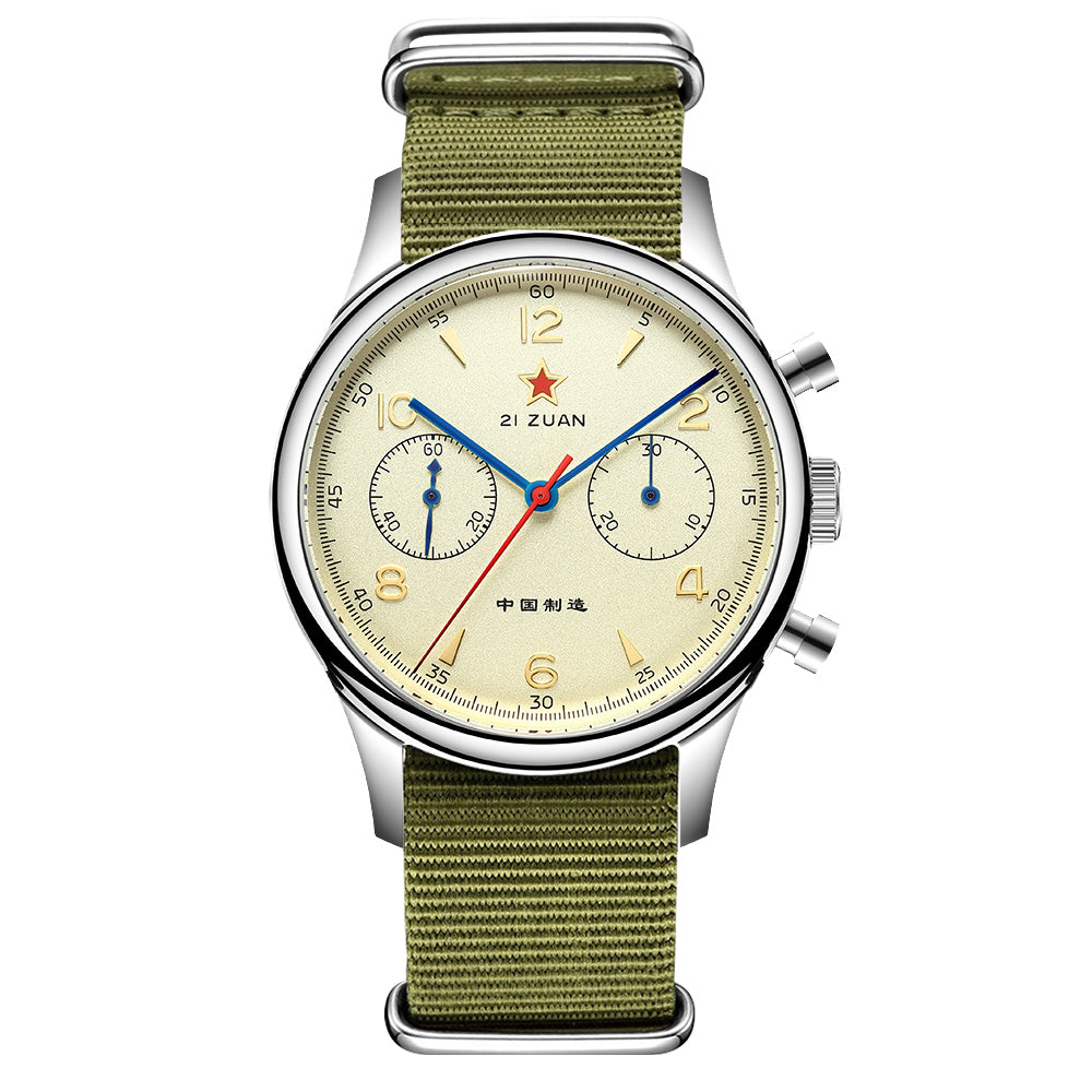 SEAKOSS 40mm Men's 1963 Chronograph Mechanical Watch Sapphire Glass Seagull ST1901 Movement Pilot Air Force Aviation Wristwatches