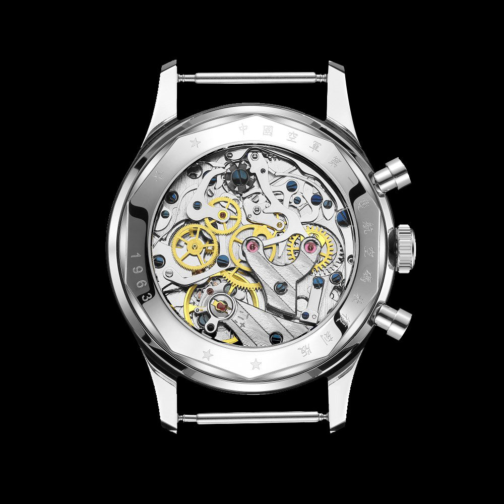 SEAKOSS 40mm Men's 1963 Chronograph Mechanical Watch Sapphire Glass Seagull ST1901 Movement Pilot Air Force Aviation Wristwatches