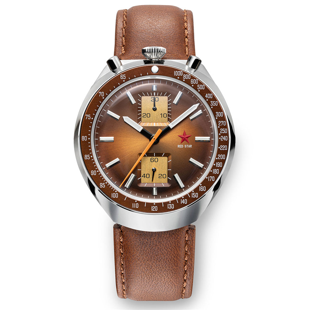 Red Star Bullhead Series 1963 Chronograph ST1901 Movement Super Luminous 42mm Pilots Men's Mechanical  Wristwatches Gooseneck