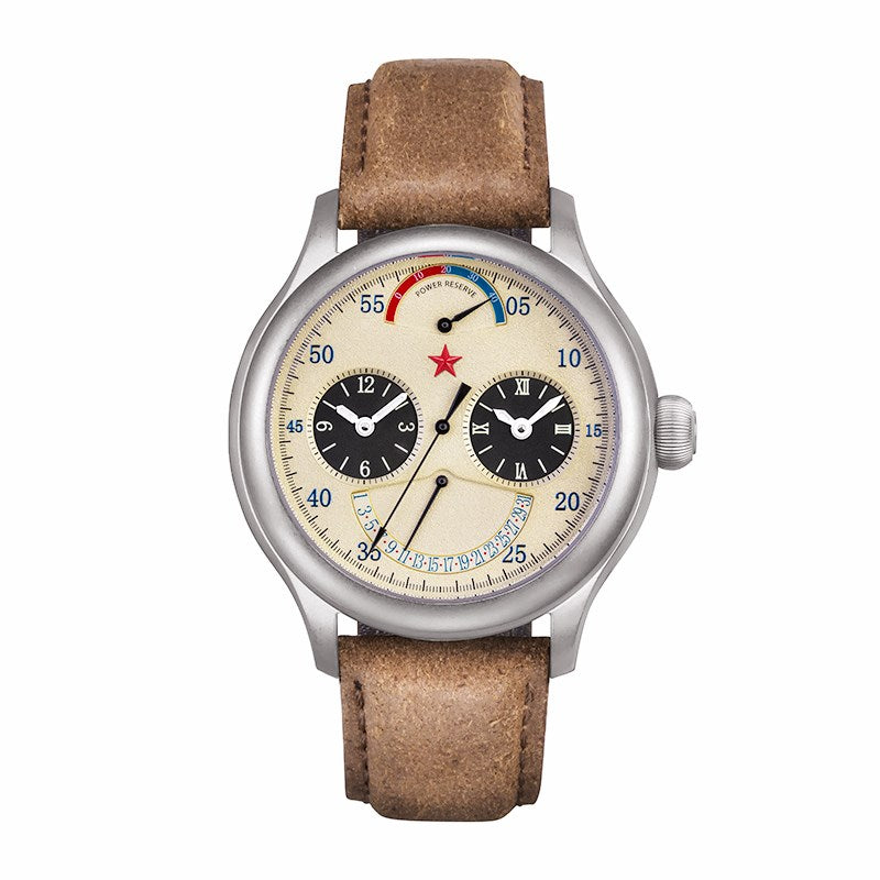 RED STAR 45mm GMT Dual Time Zone Men Automatic Mechanical Watches ST2545 Movement Calendar Mens Army Military Wristwatches