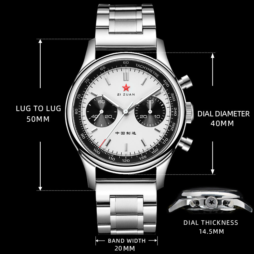 SEAKOSS Seagull 1963 Chronograph 40mm  Sapphire Glass Men Pilot ST1901 Movement Mechanical Watches