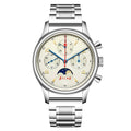 SEAKOSS Seagull 1963 40mm Moon Phase Chronograph Sapphire Glass Men Pilot Seagull ST1908 Movement Mechanical Watches