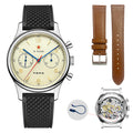 SEAKOSS 38mm 40mm Seagull 1963 Chronograph Men's Watch ST1901 Movement Sapphire Wristwatches FKM Silicone Strap
