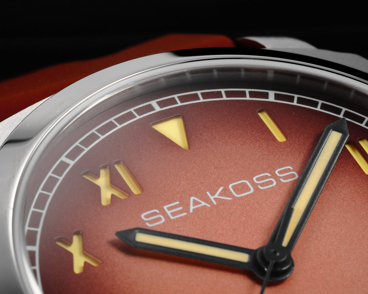 SEAKOSS 40mm Men's Automatic Watch – Seagull ST1612 Self-Winding Mechanical Movement, Sapphire Crystal, 10ATM Waterproof, Luminous Date Watch
