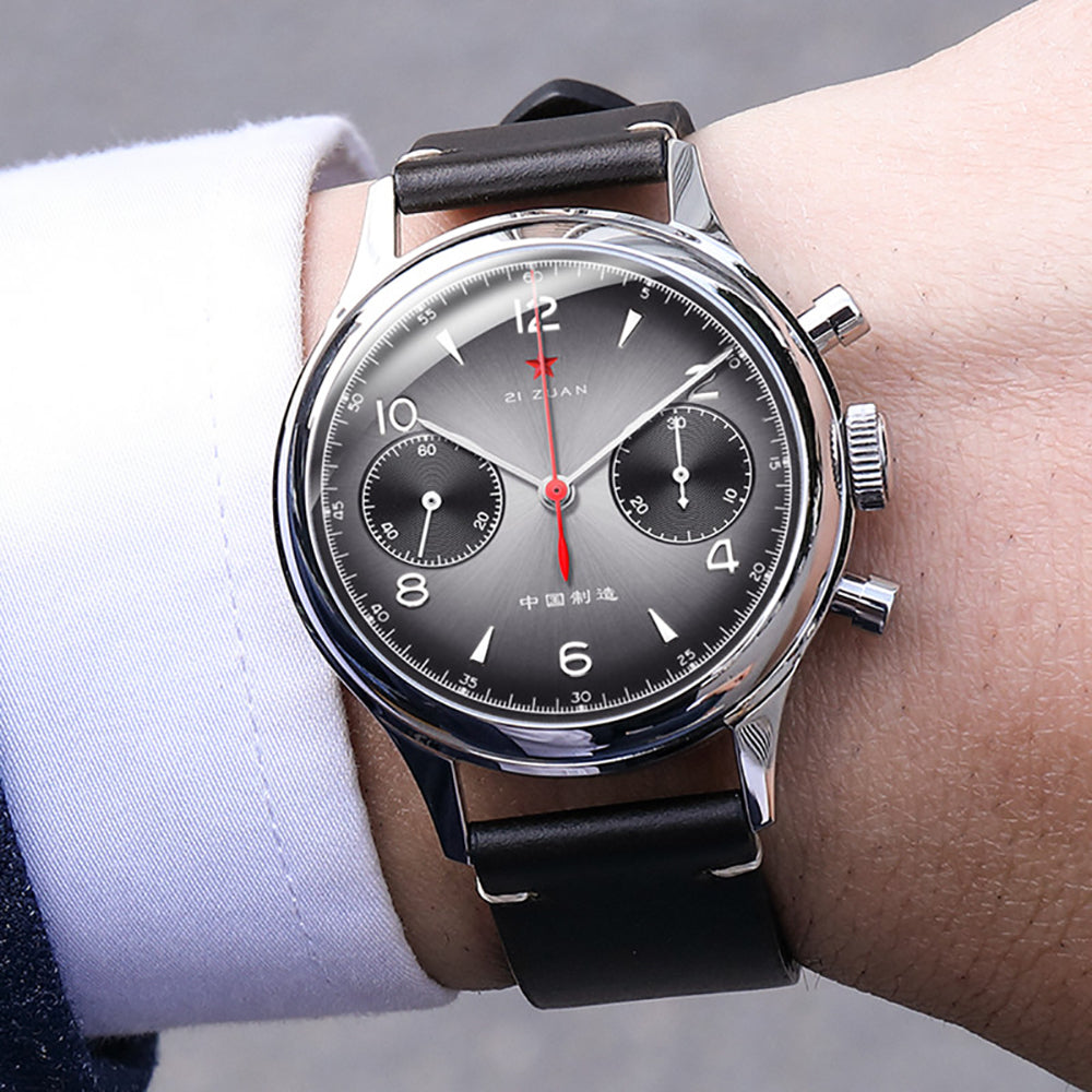SEAKOSS 38mm Grey 1963 Chronograph Watches For Men Seagull ST1901 Movement Sapphire Pilot Military Mechanical Wristwatches