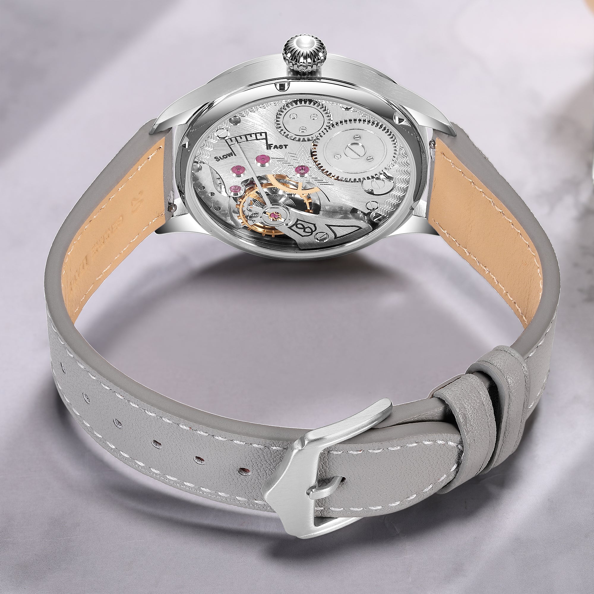 SEAKOSS 41mm Men's Automatic Mechanical Watch Original Seagull ST3621 Movement Sapphire Crystal 5ATM Waterproof Leather Strap Dress Watch