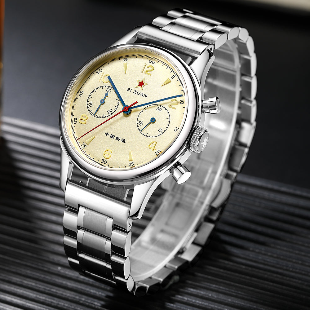 SEAKOSS Seagull 1963 38mm Chronograph Sapphire Glass Men Pilot Seagull ST1901 Movement Mechanical Watches