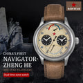 45mm GMT Dual Time Zone Men Automatic Mechanical Watches ST2545 Movement Calendar Mens Army Military Wristwatch Luminous Hand