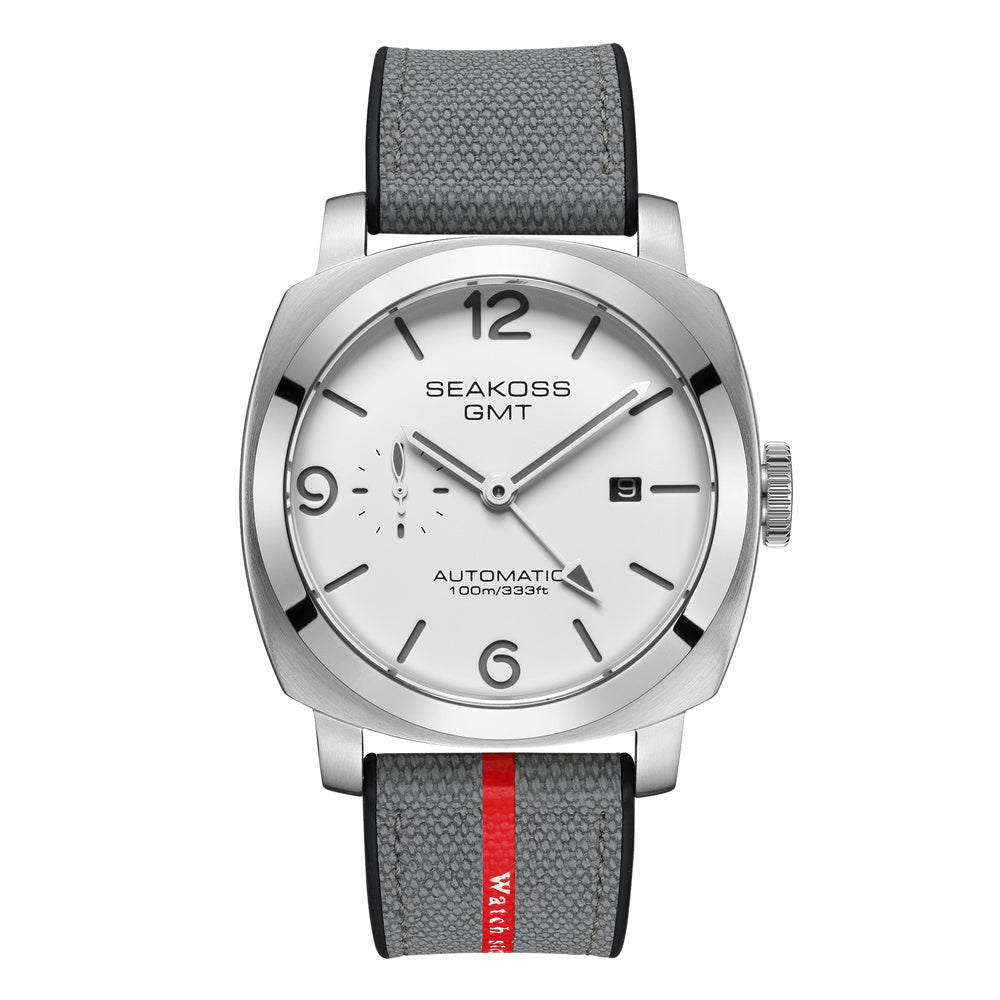 SEAKOSS GMT Automatic Watch for Men 45mm, Self Winding Mechanical Wrist Watch with Seagull ST2557 Movement, Sapphire Crystal, 10ATM Waterproof, Luminous Hands, Stainless Steel Date Watch（副本）（副本）