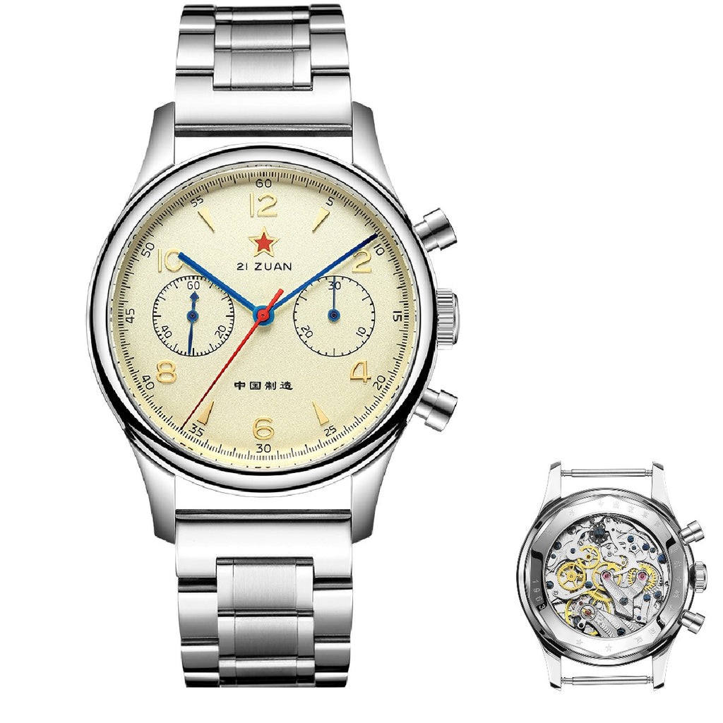 SEAKOSS Seagull 1963 38mm Chronograph Sapphire Glass Men Pilot Seagull ST1901 Movement Mechanical Watches
