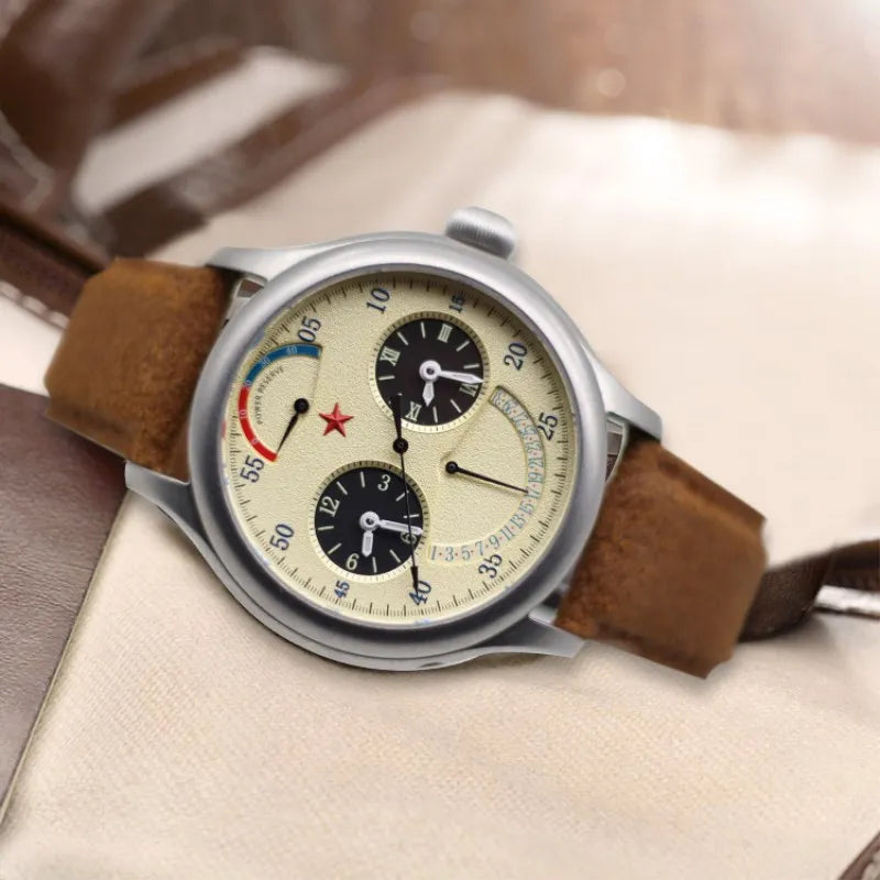 45mm GMT Dual Time Zone Men Automatic Mechanical Watches ST2545 Movement Calendar Mens Army Military Wristwatch Luminous Hand
