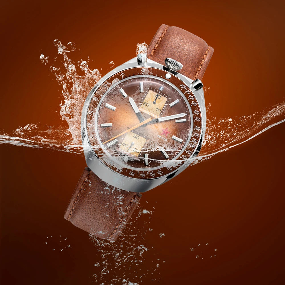 Red Star Bullhead Series 1963 Chronograph ST1901 Movement Super Luminous 42mm Pilots Men's Mechanical  Wristwatches Gooseneck