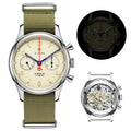 SEAKOSS 1963 Chronograph 38mm Luminous Dial Seagull ST1901 Movement Pilot Hand Winding Men's Chrono Mechanical Watches Sapphire Glass