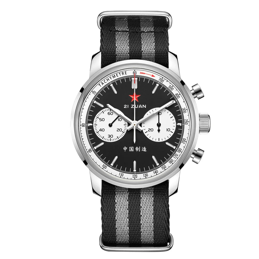 SEAKOSS 42mm 1963 Chronograph Watches Men 1963 Hand Winding Seagull Movement Sappire Super Luminous Mechanical Wristwatches