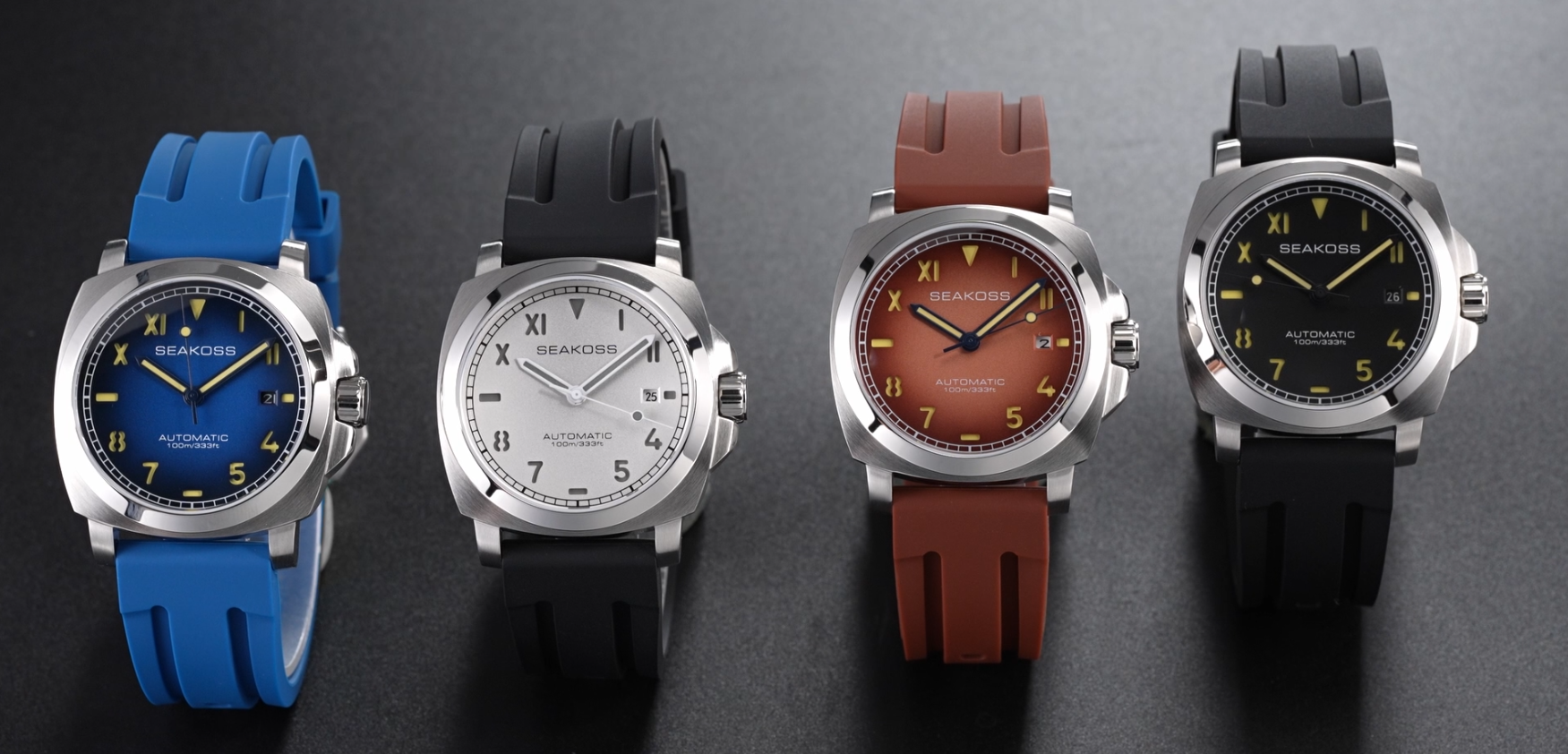 SEAKOSS Luxury Automatic Watch for Men – 40mm Seagull ST1612 Mechanical Movement, Sapphire Crystal, 10ATM Waterproof Sports Watch