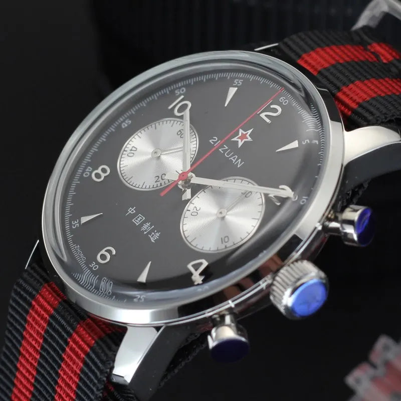 SEAKOSS 42mm 1963 Chronograph Men Seagull ST1901 Manual Winding Movement 3D Dome Sapphire Mirror Chrono Mechanical Watches